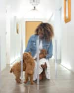 Image 3 of 6: HIDDIN Clear Freestanding Pet Gate Zig Zag, 6-Panel