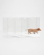 Image 4 of 6: HIDDIN Clear Freestanding Pet Gate Zig Zag, 6-Panel