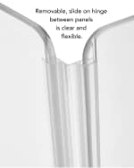 Image 6 of 6: HIDDIN Clear Freestanding Pet Gate Zig Zag, 6-Panel