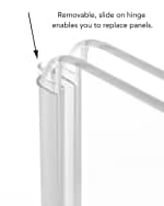 Image 5 of 6: HIDDIN Clear Freestanding Pet Gate Zig Zag, 6-Panel