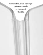 Image 4 of 6: HIDDIN Clear Freestanding Pet Gate Zig Zag, 10-Panel