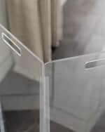 Image 6 of 6: HIDDIN Clear Freestanding Pet Gate Zig Zag, 10-Panel