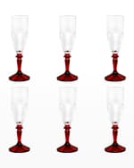 Image 2 of 2: Le Cadeaux Versailles 7 oz. Champagne Flutes, Set of 6