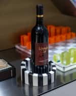 Image 2 of 3: Vetta Home One Bottle Striped Marble Wine Stand 