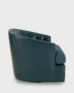 Image 3 of 4: Massoud Jacinta Leather Swivel Chair