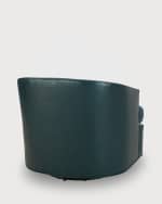 Image 4 of 4: Massoud Jacinta Leather Swivel Chair