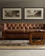 Image 2 of 2: Hooker Furniture Chester Button-Tufted Leather Sofa - 95"