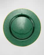 Image 1 of 2: Vietri Metallic Glass Dinner Plate