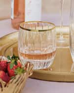 Image 2 of 2: Vietri Natalia Gold Rim Double Old-Fashioned Glass
