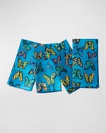 Image 1 of 2: Hunt Slonem Lakeside Butterfly Cotton Dinner Napkin - 20"Sq.