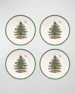 Image 1 of 3: Spode Christmas Tree Set of 4 Dinner Plates