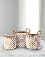 Image 1 of 4: Bradley Banana Leaf Baskets, Set of 3