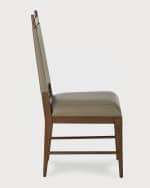 Image 3 of 6: Arteriors Keegan Leather Dining Chair
