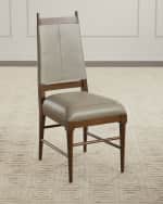 Image 1 of 6: Arteriors Keegan Leather Dining Chair
