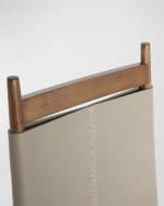 Image 5 of 6: Arteriors Keegan Leather Dining Chair