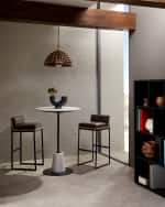 Image 3 of 6: Arteriors Marmont Leather 31" Bar Stool