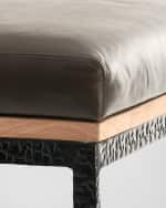 Image 5 of 6: Arteriors Marmont Leather 31" Bar Stool