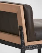 Image 5 of 5: Arteriors Marmont Leather 25" Counter Stool