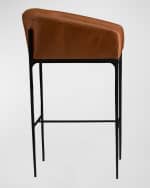 Image 2 of 4: Arteriors Osbourne Leather 32" Bar Stool