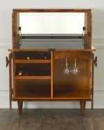 Image 3 of 7: Arteriors Manhattan Burlwood Bar Cabinet