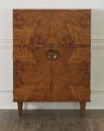 Image 1 of 7: Arteriors Manhattan Burlwood Bar Cabinet