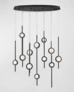 Image 1 of 3: Eurofase Barletta 12-Light Chandelier - 37.5"