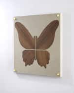 Image 3 of 5: Tommy Mitchell Walnut Butterfly Artwork 