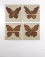 Image 4 of 5: Tommy Mitchell Walnut Butterfly Artwork 