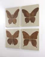 Image 5 of 5: Tommy Mitchell Walnut Butterfly Artwork 