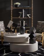 Image 2 of 2: John-Richard Collection Cubed Black Marble Sculpture 