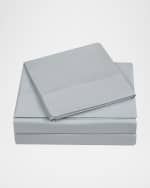 Image 3 of 3: Charisma 3-Piece 400-Thread Count Percale Twin Sheet Set, Gray