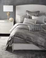 Image 2 of 2: Callisto Home Avenida Silver Abstract Duvet, King