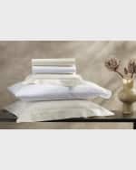 Image 4 of 4: Matouk Positano Hemstitch Fitted Sheet, KING
