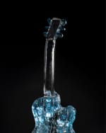 Image 4 of 8: Kosta Boda "Elvis Presley: Follow That Dream" Limited Edition Crystal Guitar by Kjell Engman