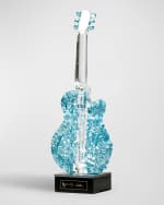 Image 1 of 8: Kosta Boda "Elvis Presley: Follow That Dream" Limited Edition Crystal Guitar by Kjell Engman