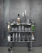 Image 3 of 3: Orrefors 53-Piece Crystal Bar Cart 