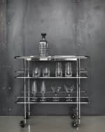 Image 1 of 3: Orrefors 53-Piece Crystal Bar Cart 