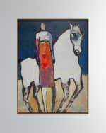 Image 1 of 2: Shadow Catchers "White Horse Orange Rider" Wall Art