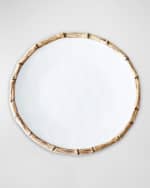 Image 3 of 3: Beatriz Ball VIDA Bamboo 9" Salad Plates, Set of 4 (White and Natural)