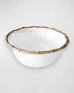 Image 3 of 3: Beatriz Ball VIDA Bamboo 7.5" Cereal Bowls, Set of 4 (White and Natural)