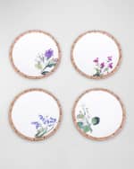 Image 2 of 2: Beatriz Ball VIDA Bamboo Floral Salad Plates, Set of 4 (White and Multi)