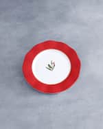 Image 1 of 3: Beatriz Ball VIDA Holly 9" Salad Plates, Set of 4 (Red and White)