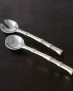 Image 1 of 2: Beatriz Ball GARDEN Bamboo Salad Servers with Golden Handles