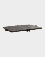 Image 2 of 3: Arteriors Lockhart Marble Rectangular Tray