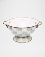 Image 2 of 2: MacKenzie-Childs Sterling Check Large Colander