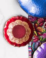 Image 2 of 2: Vietri Baroque Glass Pink Salad Plate