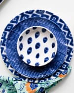 Image 3 of 3: Vietri Santorini Dot Dinner Plate