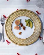 Image 2 of 4: Juliska Bamboo Caning Melamine Dinner Plate