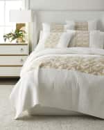 Image 2 of 2: Callisto Home Tornito Channel-Quilted Euro Sham