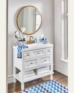 Image 2 of 2: MacKenzie-Childs Royal Zig Zag Bath Rug 